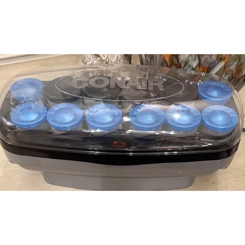 Conair Hot Rollers Set CHV14XRX Blue Flocked Rollers No Clips 580W